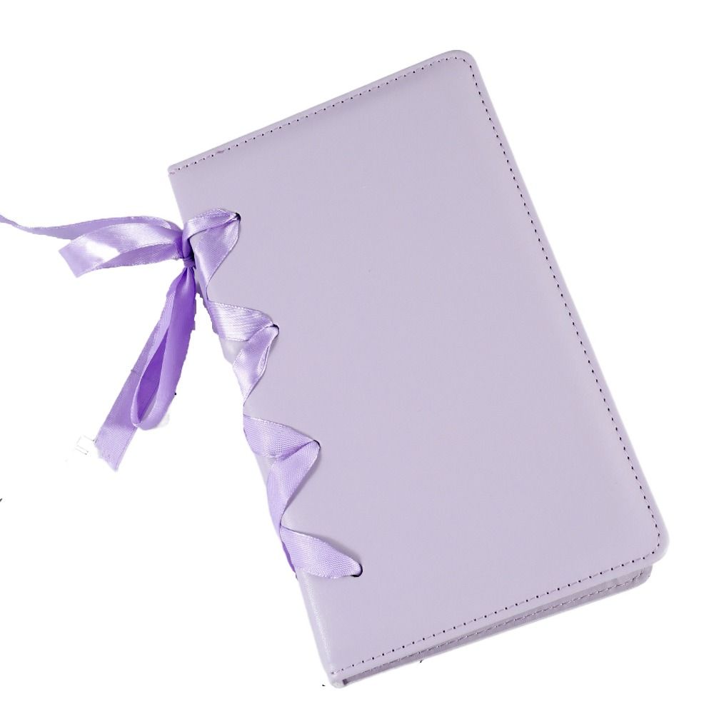 DIY Bow Tie Strap Photo Album High Capacity A6 Photo Album Simple Leather Photo Album  Scrapbooking фиолетовый