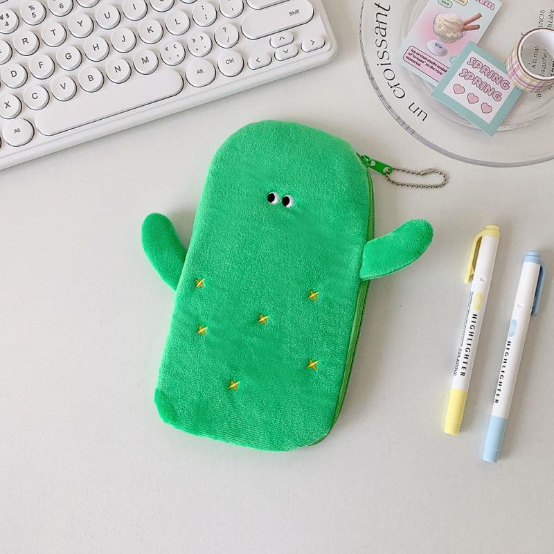 Cartoon Niedlich Plüsch Frucht Tier Federmäppchen Kreativ Kawaii Plüschpuppe Schreibwaren Aufbewahrungszubehör Kosmetiktasche Schreibwaren