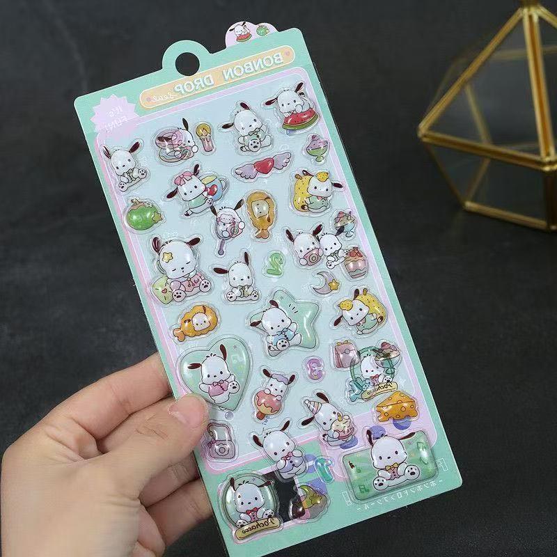 Second-Gen 3D Embossed Cartoon Stickers - Cute Reward Stickers