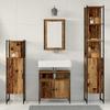 Bathroom Furniture Set with Shelf 4 pcs Reclaimed Wood Effect Particleboard