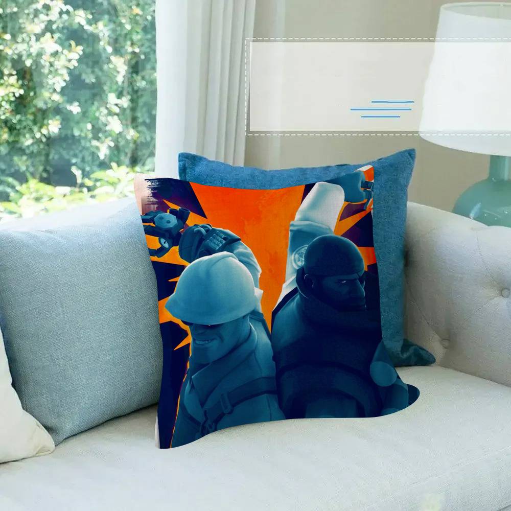 Game Hot TTeam FFortress  TF    Pillow Gift Home Office Decoration Bedroom Sofa Car Cushion Cover case x