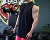 Men's Wide Shoulder Sleeveless Muscle Tank Top - Breathable, Loose Fit, Cotton, Plus Size Fitness Shirt