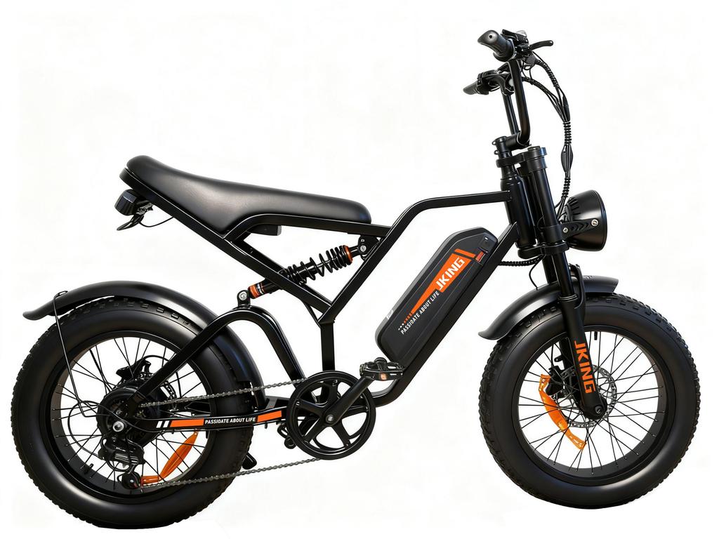 JKING FXH-009 Geländetaugliches Elektrofahrrad für Erwachsene 500W Motor 48V 15,6Ah Akku 20 Zoll Räder Offroad E-Bike