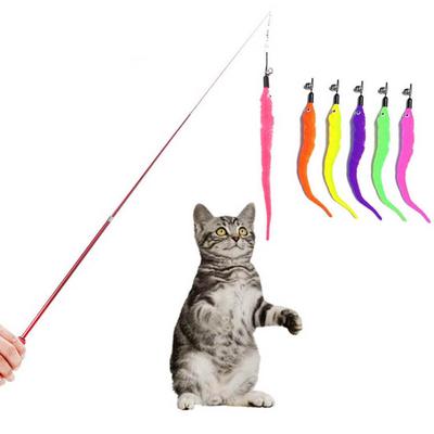 Kitten Cat Replacing Catcher Teaser Wand Head Replacement Interactive Pet Toy