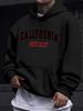 Printed Drawstring Sweatshirt Hooded Pullover Sweatshirt