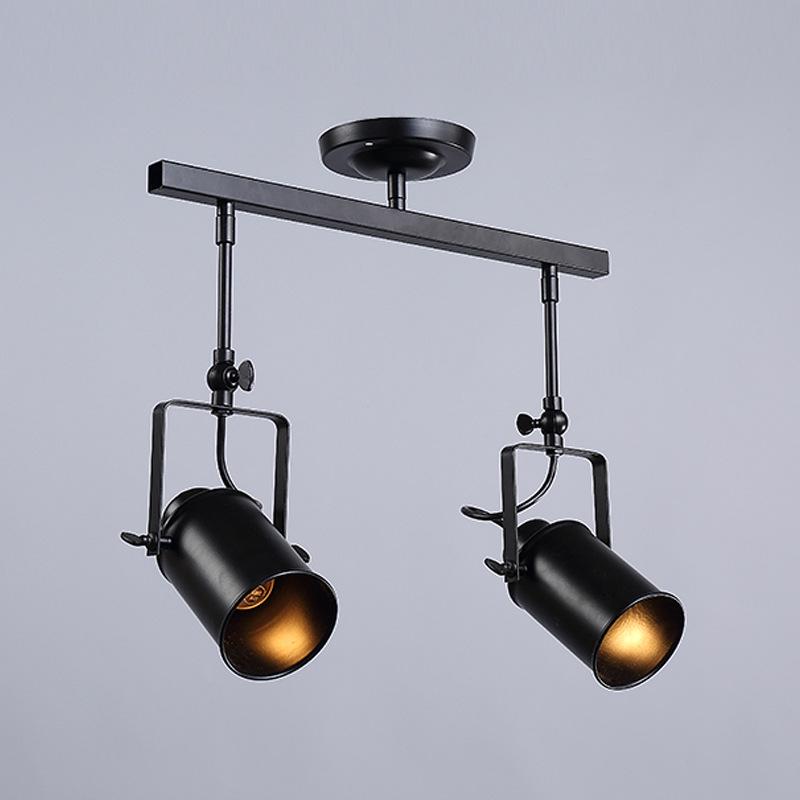 American Retro Industrial Cylinder Pendant Track Lamp