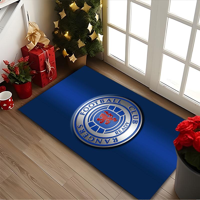 1pc Rangers FC Printed Chair Rug for Home Office Use, Living Room Kitchen Game Room Area Carpet