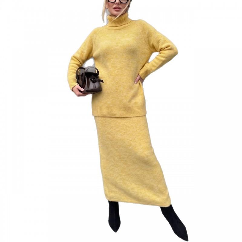 Womens 2026 Winter Loose Knit Two-Piece Set Wool Blend Sweater Wide-Leg Pants Casual Comfort Outfit