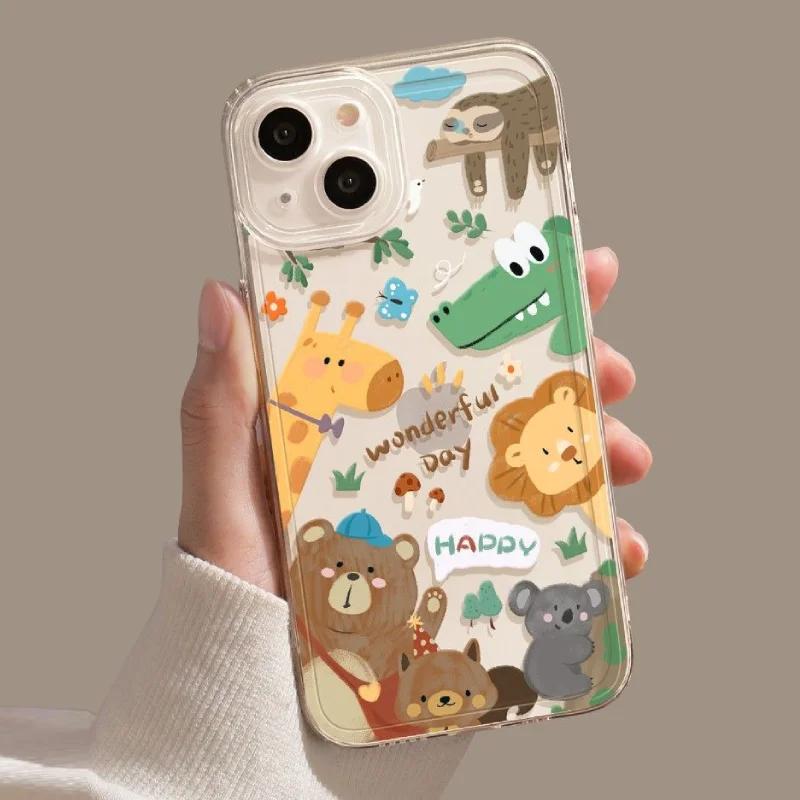 

Прозрачный чехол для телефона с изображением животного Крот для iPhone 17 16 15 11 12 14 13 Pro Max Mini SE 7 8 Plus Кавайный Милый Тюлень Лев Зоопарк Чехлы Fundas iPhone 15