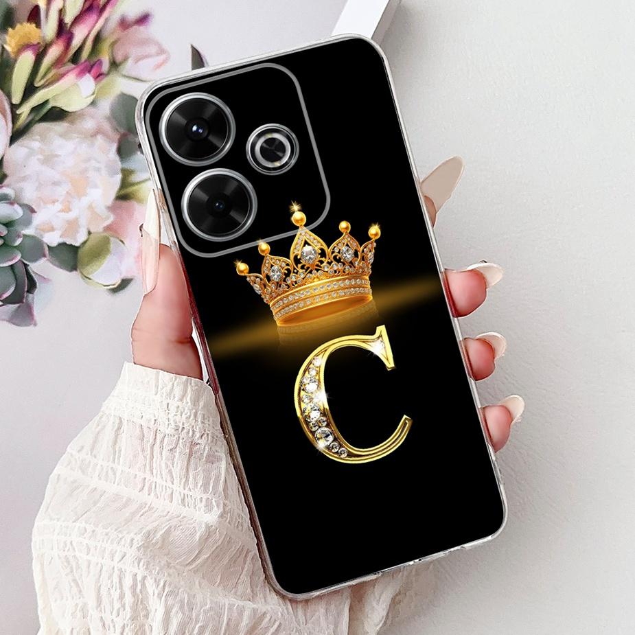 For Xiaomi Redmi 13 Case New Letters Cover 6.79'' Clear Silicone Soft TPU Phone Case For Xiaomi Redmi 13 Redmi13 Back Cover Bags