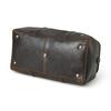 Personalized Full Grain Leather Duffle Bag: Burgundy Monogrammed Weekender