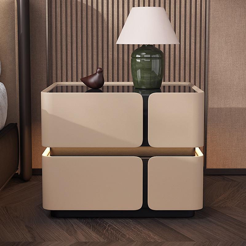 New High-End Smart Bedside Table with Light: Personalized Modern Storage for Bedroom