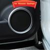 Car Styling Fit for Qashqai J11 2014- Stainless Steel 4XDoor Speaker Ring Cover Sticker Audio Decoration