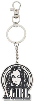 X-girl Circle Background Face Logo Key Charm