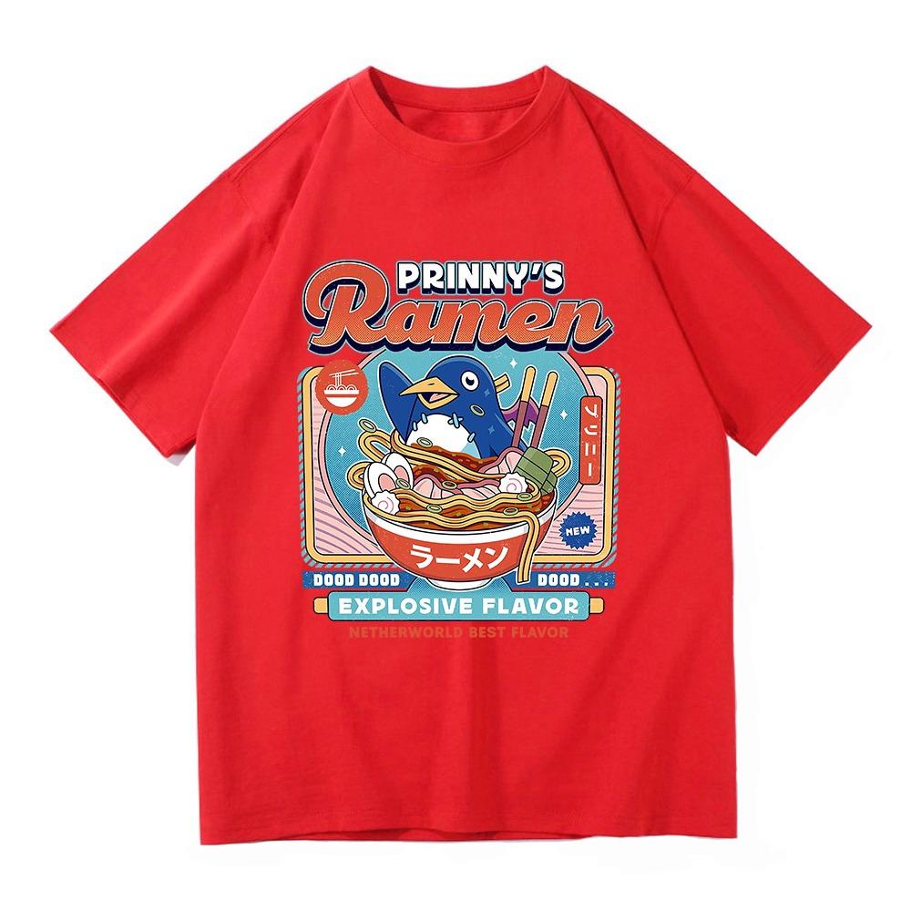 

Vintage Prinny Dood Ramen T Shirt Fashion MenWomen Harajuku Aesthetic Video Game Tshirt Unisex Funny Penguin Cotton Tees Shirts S