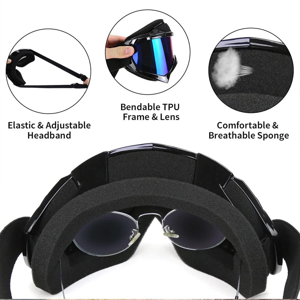 Ski Goggles Anti-fog Winter Outdoor Sports Riding Motorcycle Windproof Goggles Anti-UV Sunglasses Ski Goggles 100% UV Protection