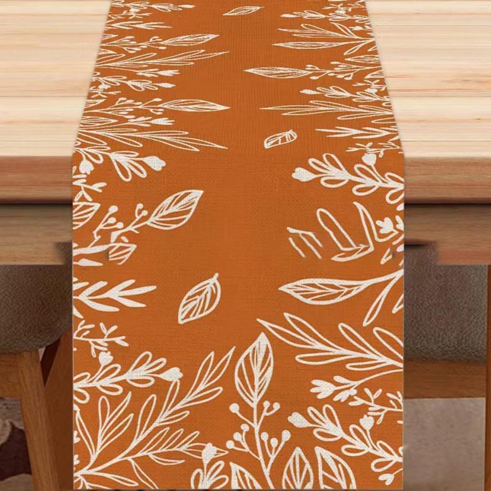 Christmas Table Runner Linen Holiday Decor Creative Halloween Thanksgiving Tablecloth Festive Atmosphere