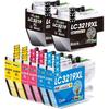 Printer Cartridges - KINGJET - LC3219XL - 8 Pack - Compatible Brother - Black & Colors