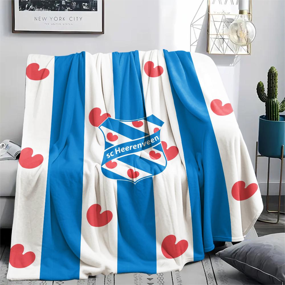 SC Heerenveen Pattern Flannel Blanket, High Quality Comfortable for All Seasons, Home Decor, Warmth and Comfort, Perfect for Gifts.