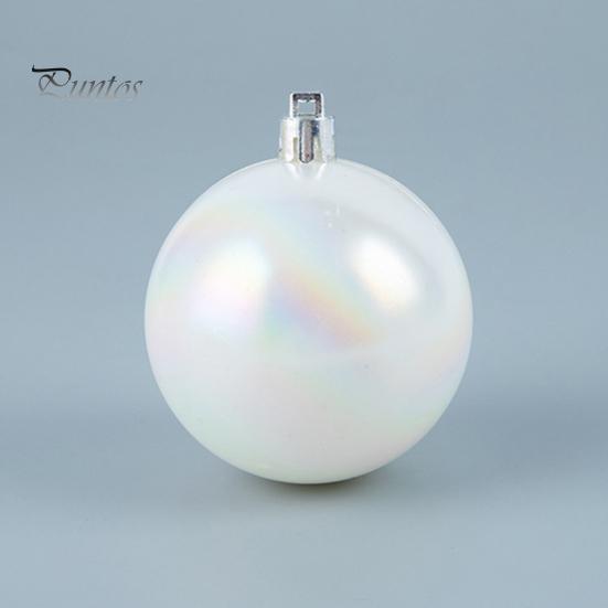 12/24/36Pcs 4CM Christmas Iridescent Ball Clear Shatterproof Reusable DIY Holiday Decoration Xmas Tree Hanging Ball Ornament Pendant Party Festival