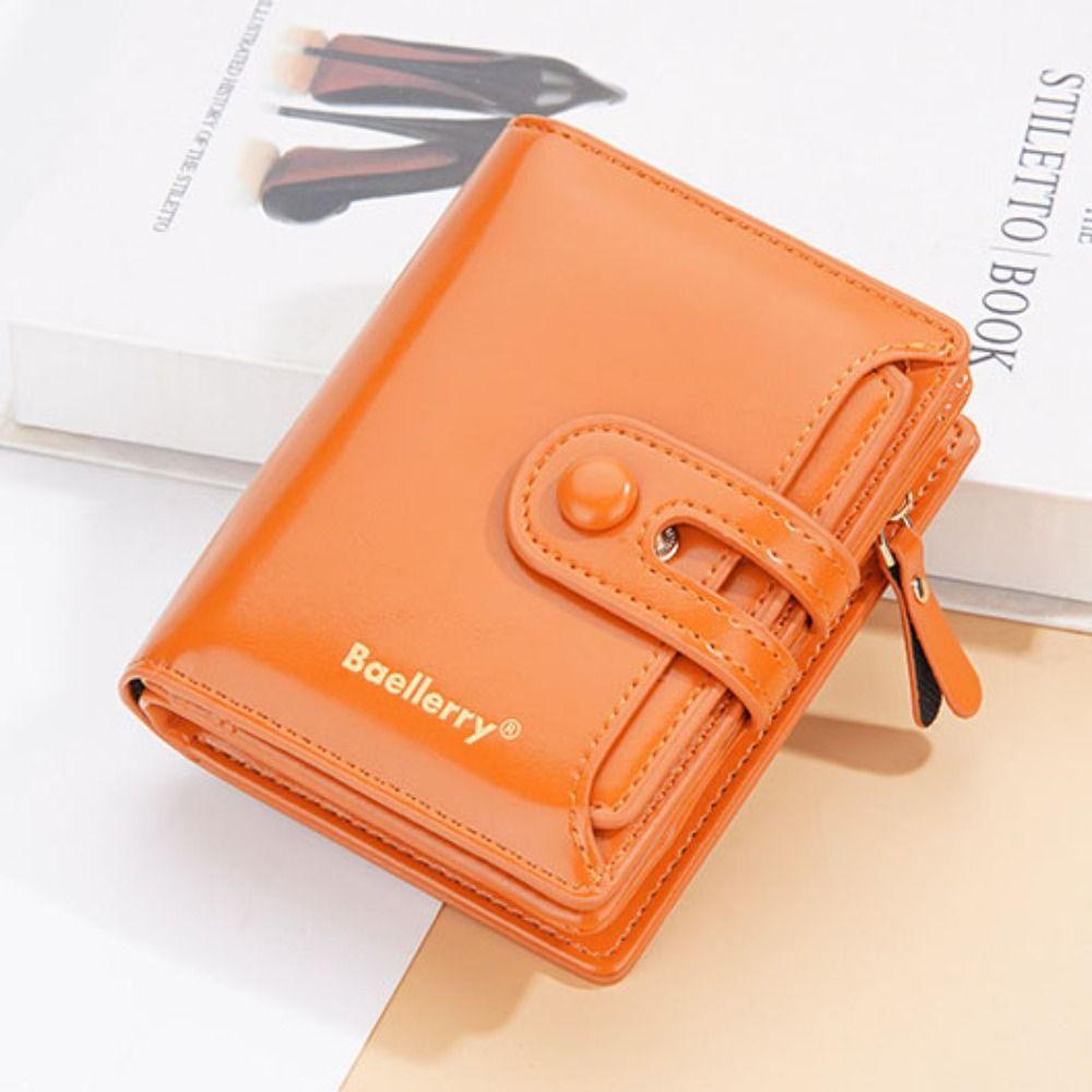 Patent Leather Short  Wallets Korean Style Change Bag Temperament Women Clutch Bag  Outdoor
