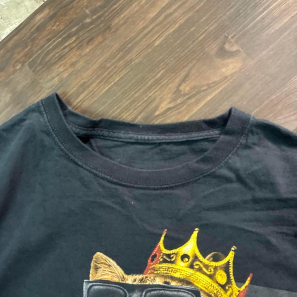 [USED] 7TSM2BIG PAW PAW Rap T-shirt Cat Animal Used