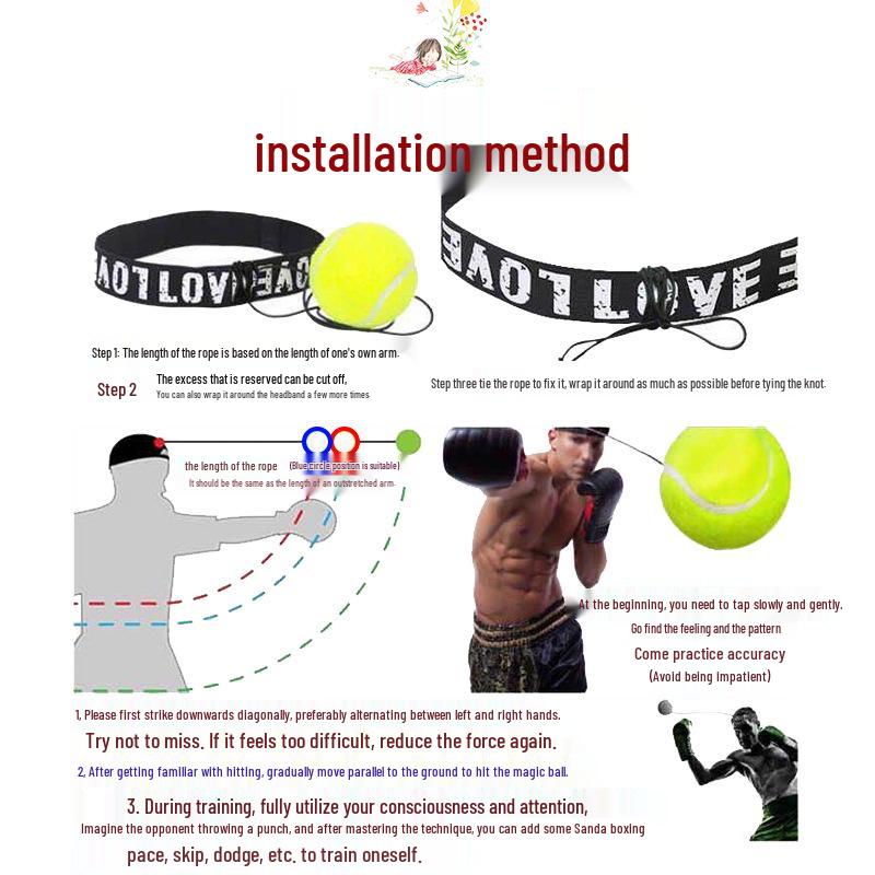Head-Mounted Boxing Reaction Ball for Speed, Coordination, and Stress Relief