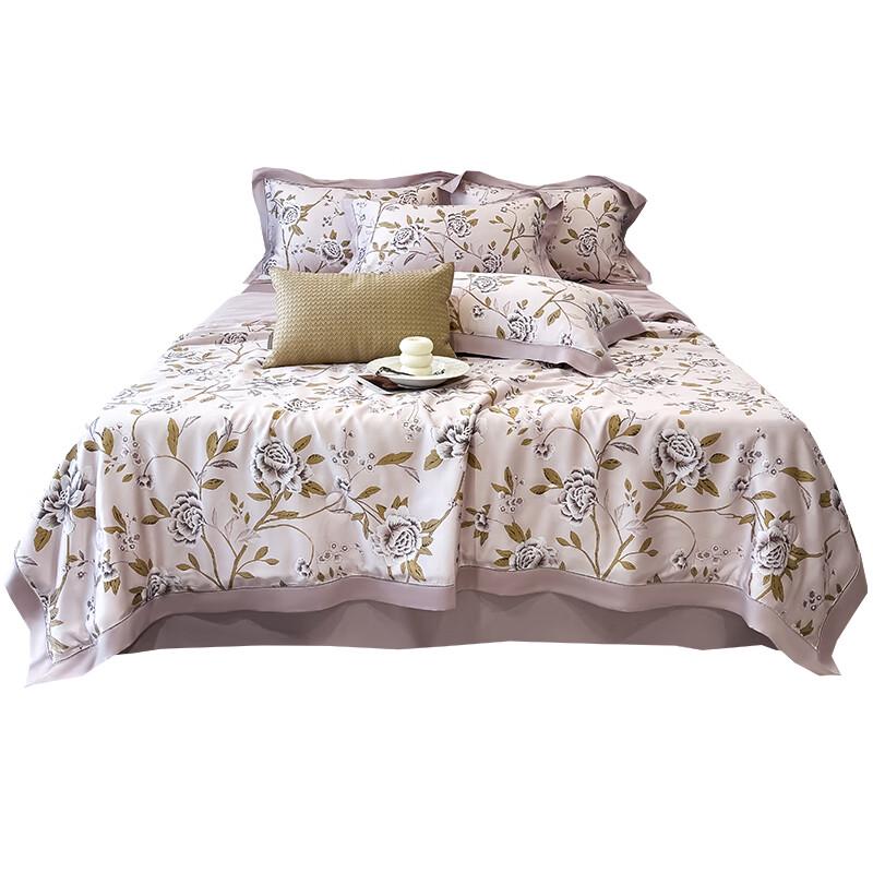 

LENGARY 60-Count Tencel Pretty Branch Printed Summer Quilt