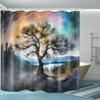 Bright Fabric Shower Curtain, Fantasy Tree Themed Design Art Shower Curtain, Bathroom Decor Set, 12 Shower Curtain Hooks (72 "Wx
