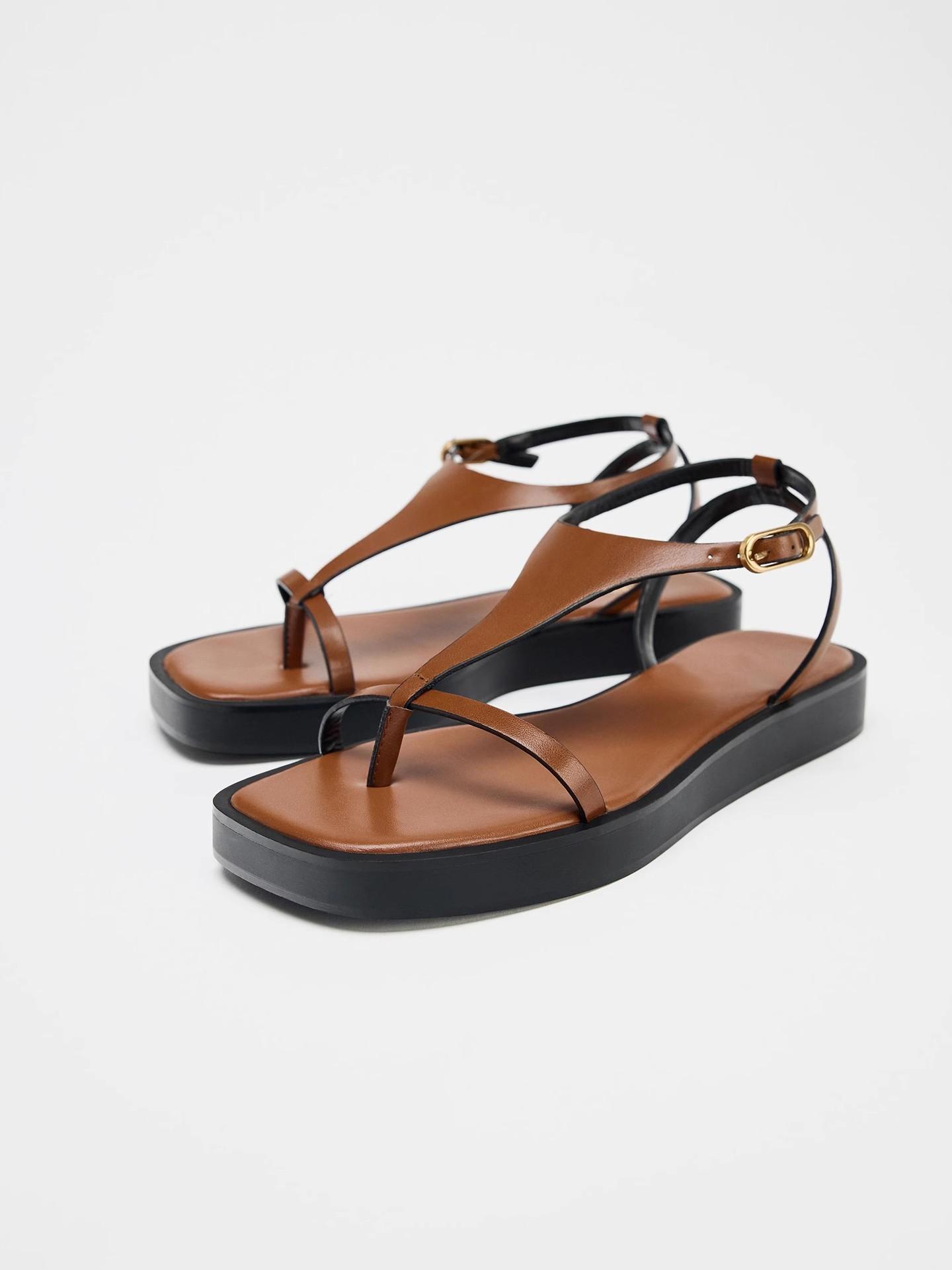 

Summer New Flat Bottom Buckle Strap Women s Sandals Casual Versatile Comfort Pinch Toe Concise Beach Sandals Women Zapatos Mujer 35