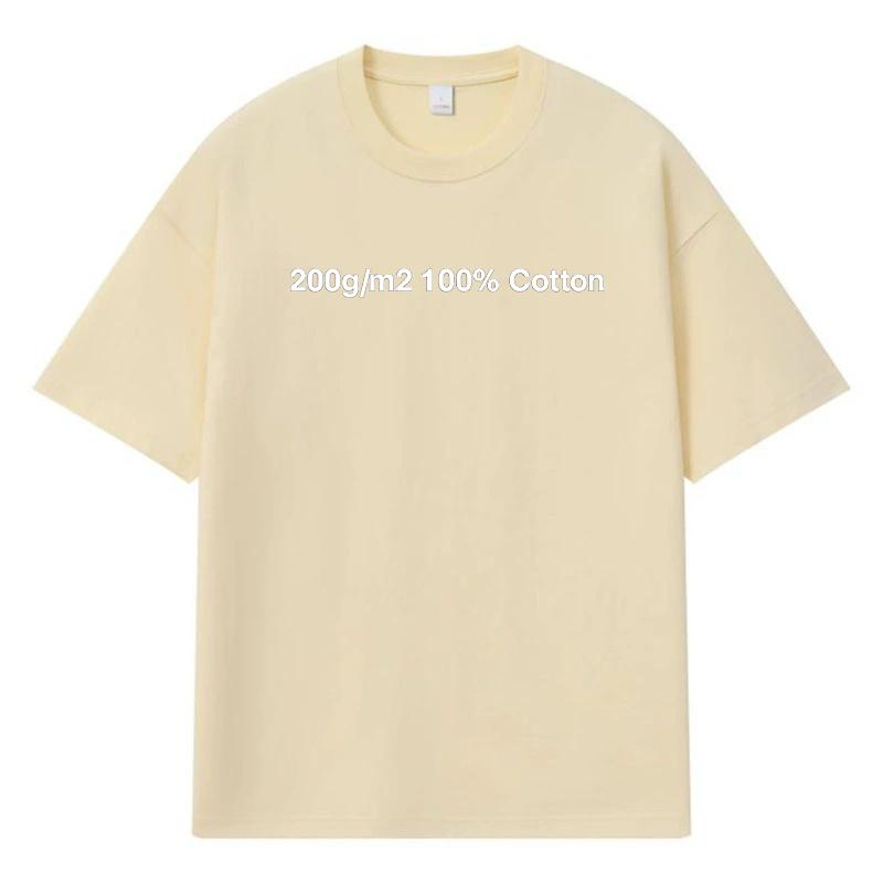 2026 Anime Summer Personality Street Trend 100% Cotton T Shirt Casual Oversized Y2k Harajuku Men T-shirt