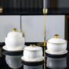 Zhi Shi Ceramic Palace Style 4-inch Dessert Bowl & Stew Cup