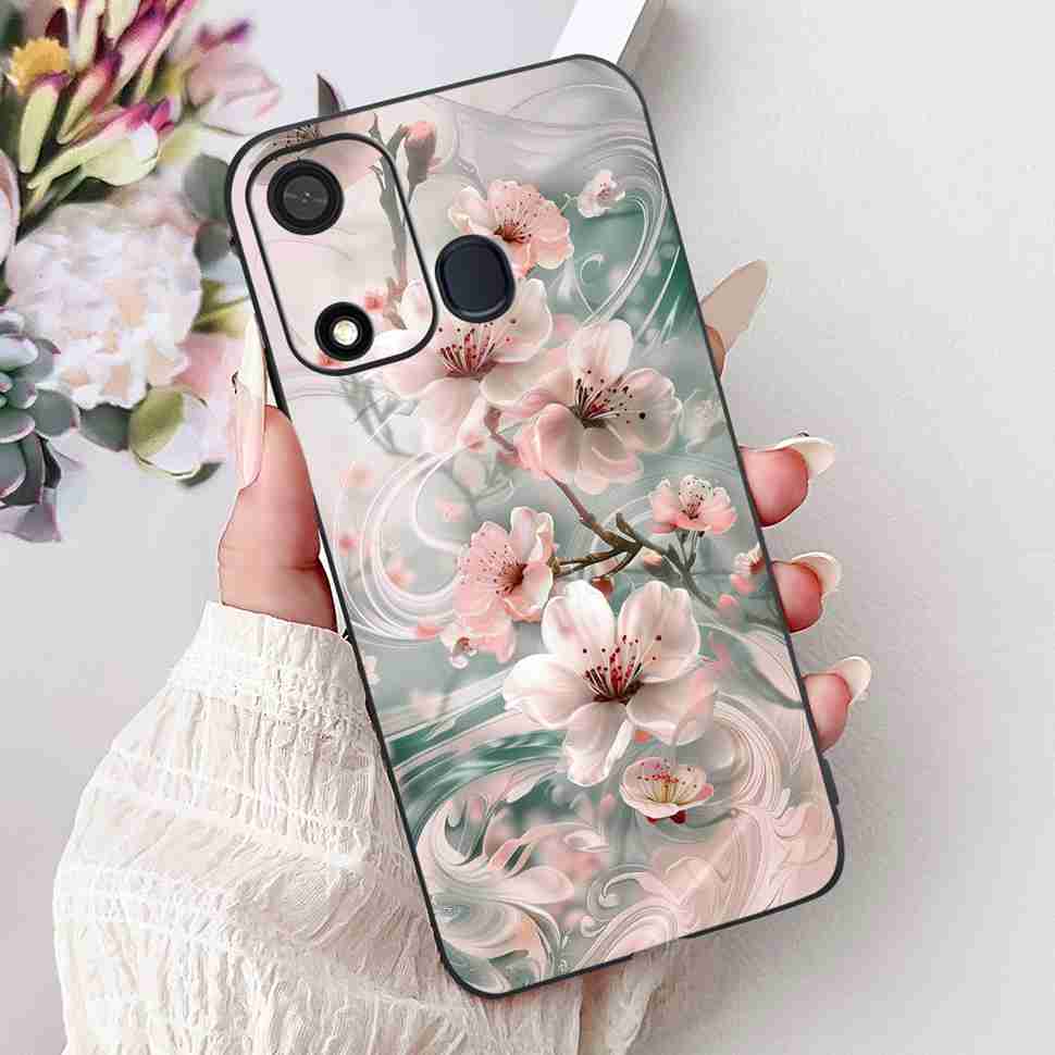 Fashion Butterfly For Itel A27 A27 Case Soft TPU Silicone Black Cover For Itel A27 ITEL P17 Luxury Flower Protective Casing Bags
