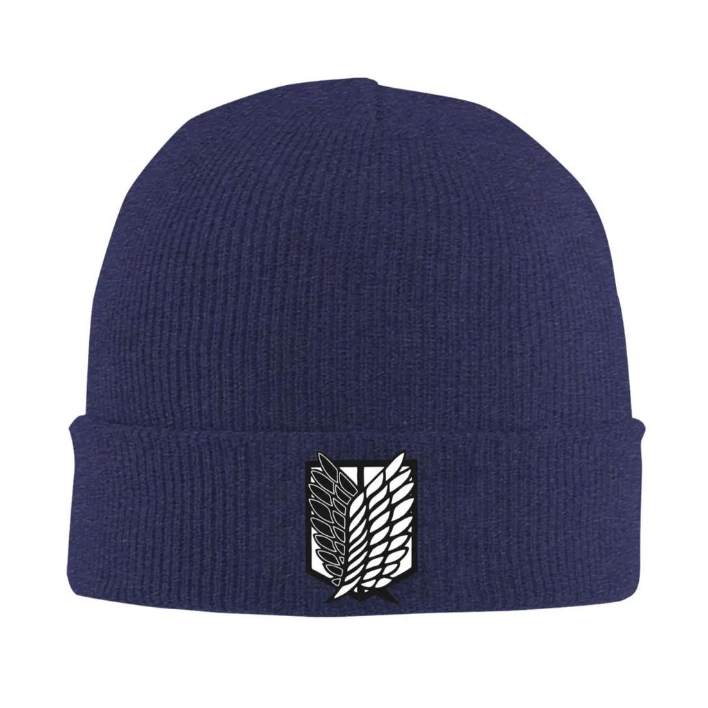 Shingeki No Kyojin Wings Of Freedom Warm Knitted Cap Fashion Bonnet Hat Autumn Winter Outdoor Beanies Hats for Unisex Adult