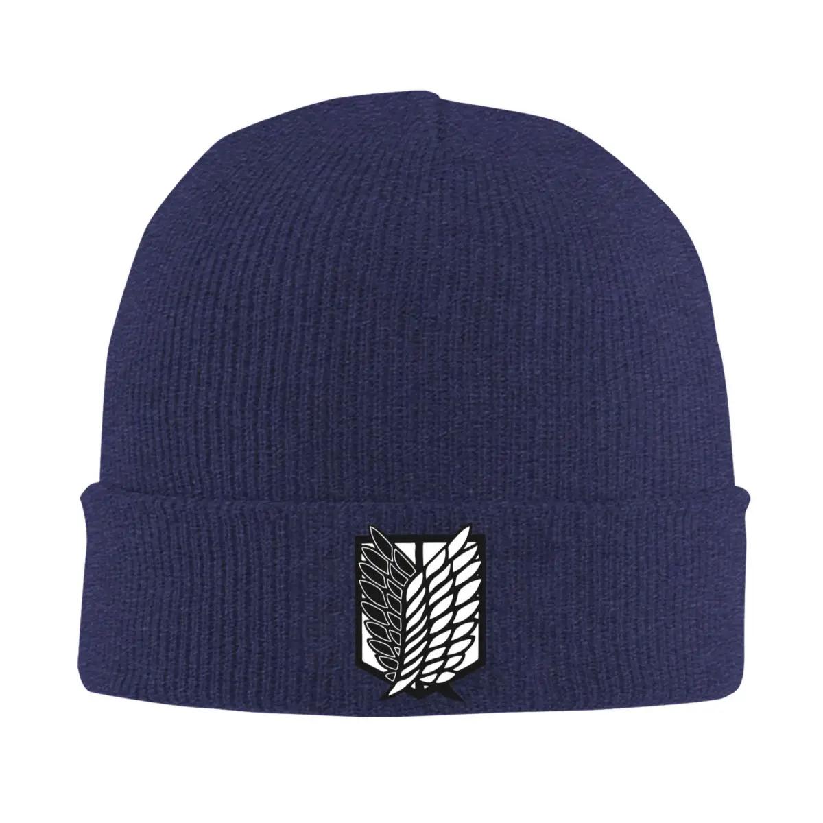 

Shingeki No Kyojin Wings Of Freedom Warm Knitted Cap Fashion Bonnet Hat Autumn Winter Outdoor Beanies Hats for Unisex Adult One Size