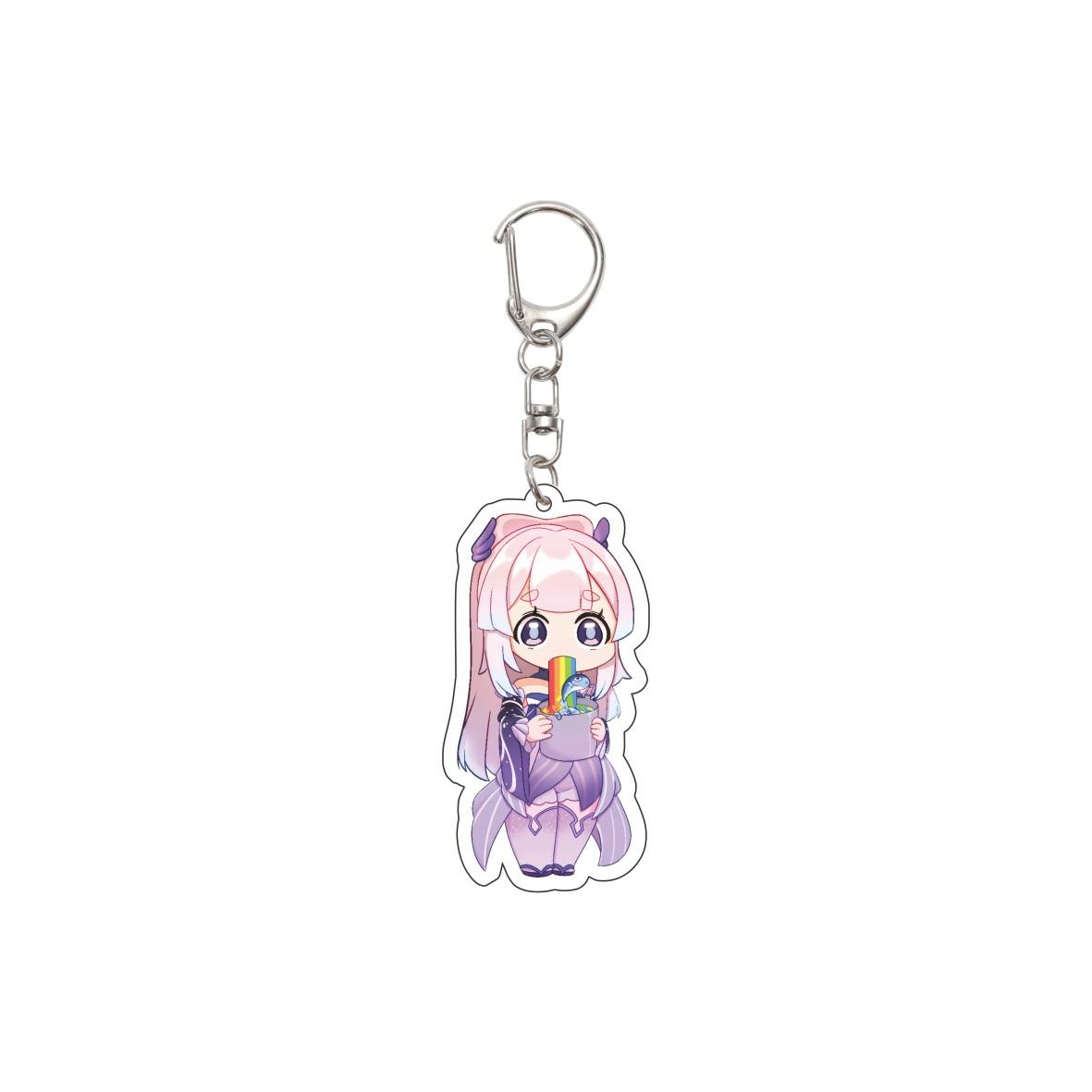 

55MM Anime Genshin Impact Keychain Sangonomiya Kokomi Key Chain Acrylic Model Plate Christmas Gifts 55mm