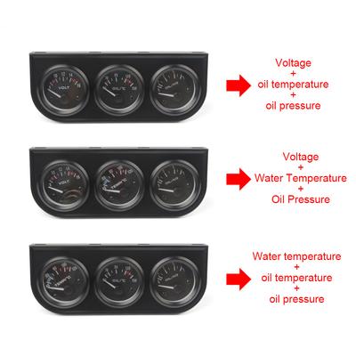 3in1 Auto-Messgerät Öltemperaturanzeige + Wassertemperaturanzeige + Öldruckanzeige Dreifach-Kit LED-Hintergrundbeleuchtung Hohe Präzision Sensibel
