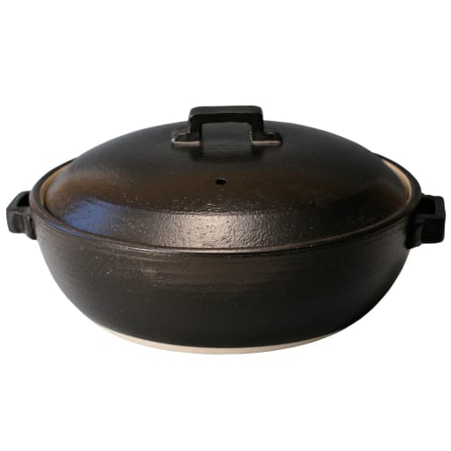 Maruyoshi Pottery STYLE Earthenware Pot Black IH9 M0226