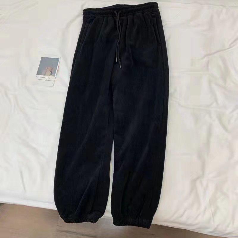 Women's Wide-leg Pants Fashion Casual Corduroy Trousers High Waist Loose Casual Chenille Track Pants
