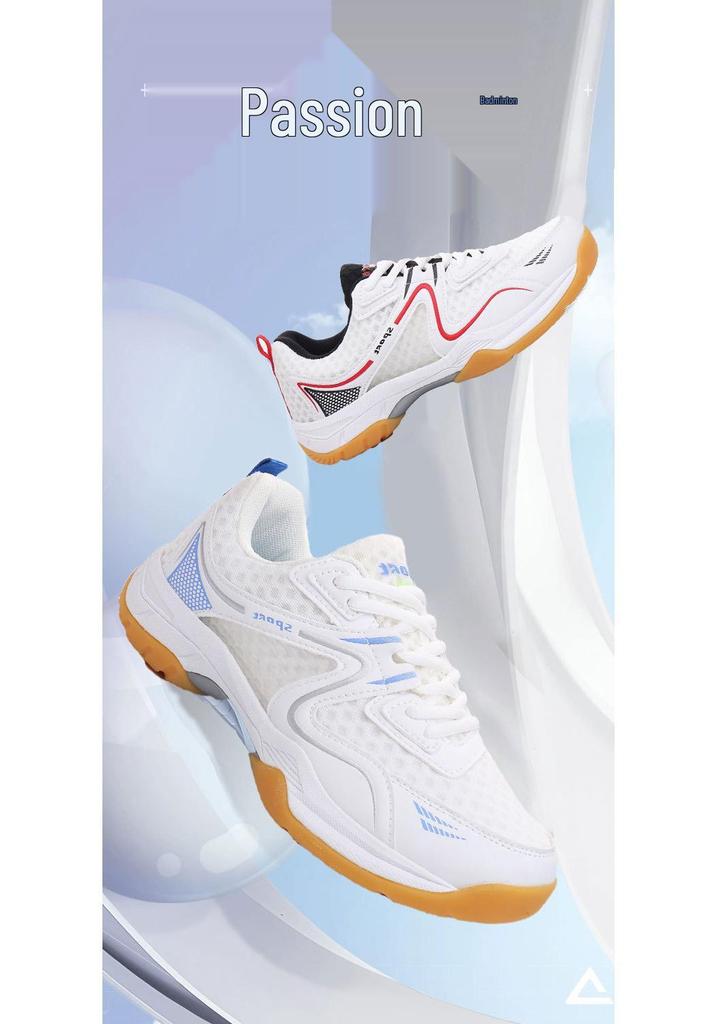 Summer Breathable Badminton & Tennis Shoes for Men & Women – Professional Training with Rubber Sole
