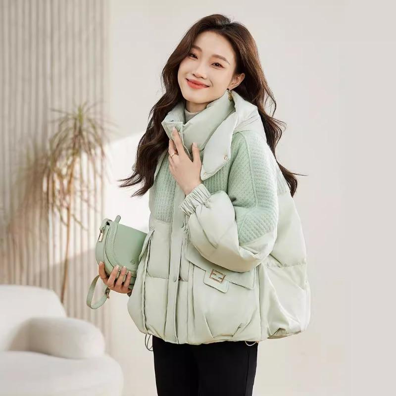 Winter women's small short thickened loose cotton-padded clothes, warm hooded jacket