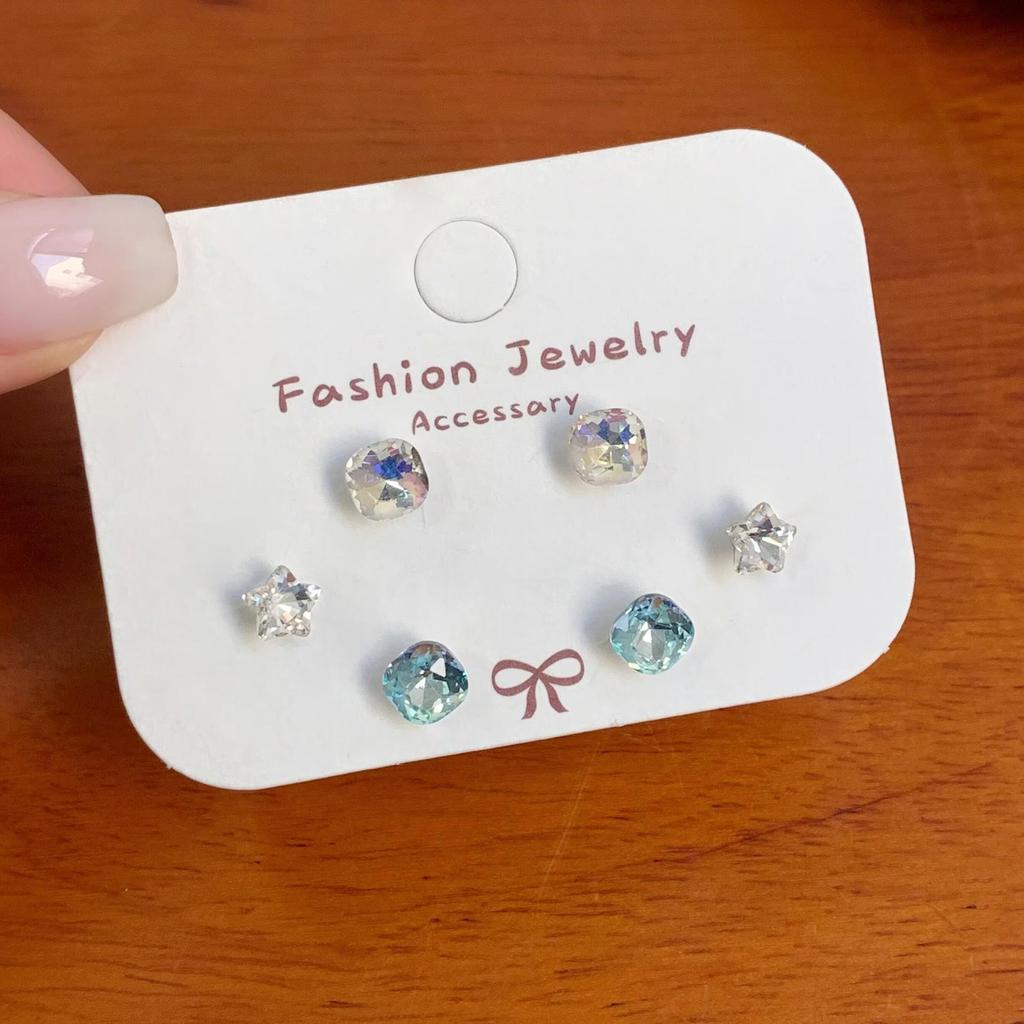 Funkelnde Millennium Achtseitige Zirkon Rosen Ohrstecker für Damen - Personalisiertes Vielflächiges Exquisites Design
