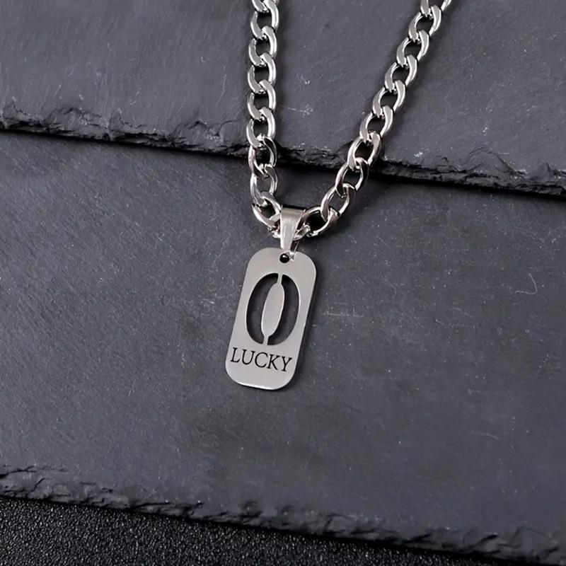 Lucky Number Necklace High-end Hollow Pendant Accessories Number Necklace