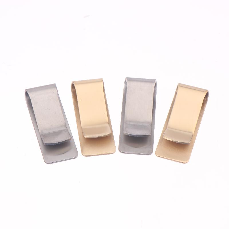 Acero Inoxidable Delgado Bolsillo Diseño Hombre Billetera con Clip para Billetes Efectivo Identificación Tarjeta de Crédito Negocios Soporte para Dólares Latón Pinza para Billetes