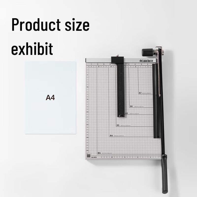 Deli 8013 Manual Steel Paper Cutter for B4 and A4 CN plug (adapter included)