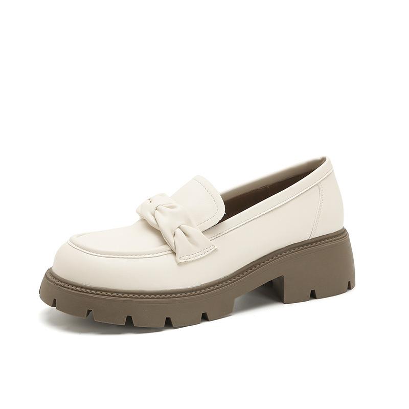 Genuine Leather Flat for Huizhou Women's Shoes Grape Mother Same Platform Loafers Women's Autumn and Winter College Style Small Leather Shoes