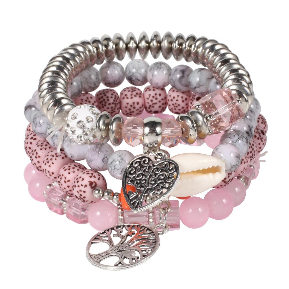 JYL TS Bracelet Bohemian  Butterfly Fringe Charm Awakens Joy Pink светло пастельный фиолетовый