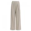 Shop   Women S Pin Tuck Wide elaStic waiSt Training pantS Beige Pic Wpt 11818
