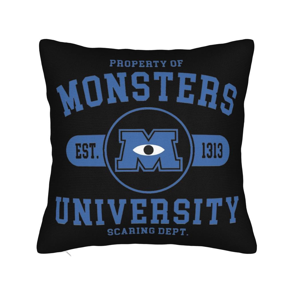 Mike Wazowski Monsters University Square Pillow Case Monsters Inc Cushion Covers Zipper Decorative Pillowcase for Sofa xcm