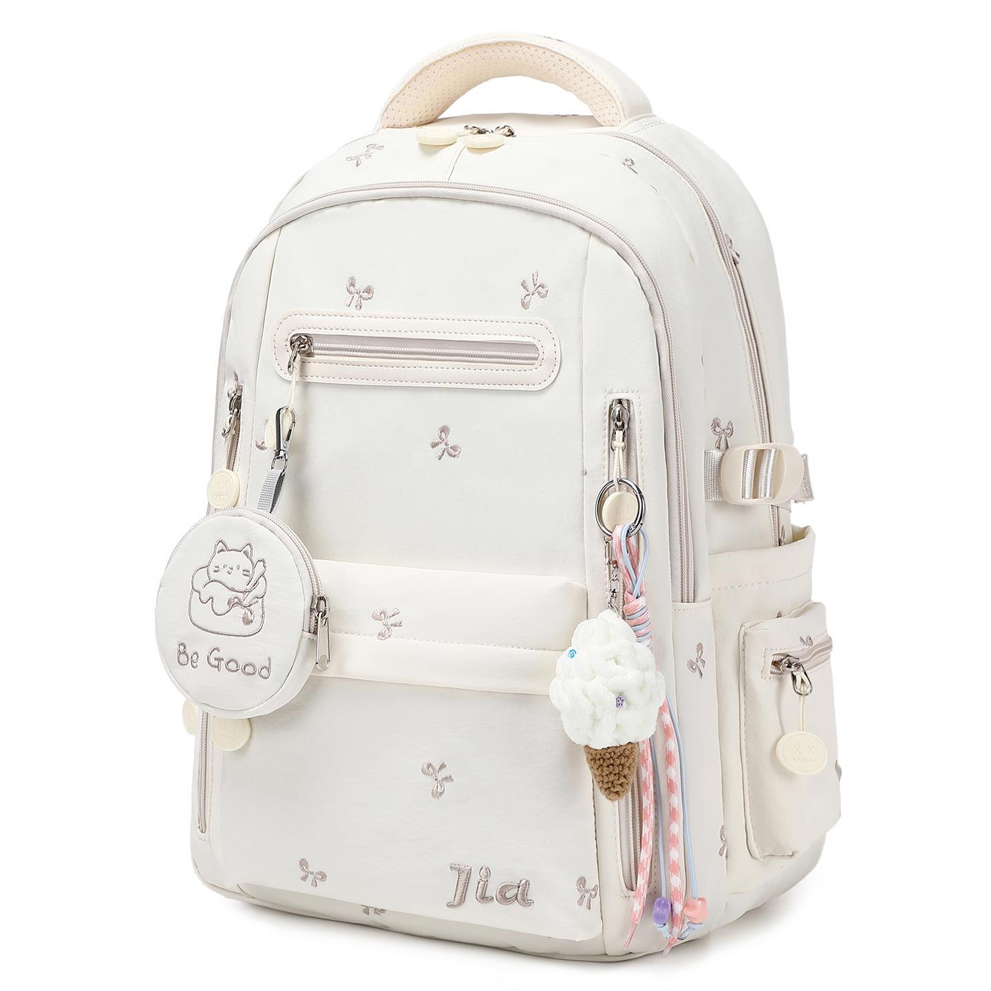 Nieuwe Minimalistische Orthopedische Schooltas voor Middelbare Scholieren Grote Capaciteit Reizen Rugzak voor Vrouwen Meerkleurig Pendelen